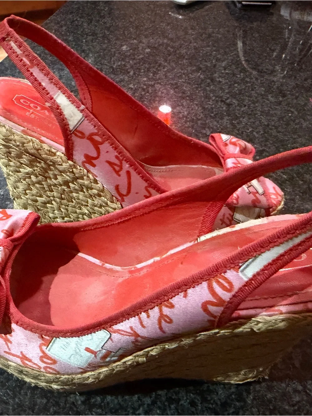 Coach espadrille slingbacks